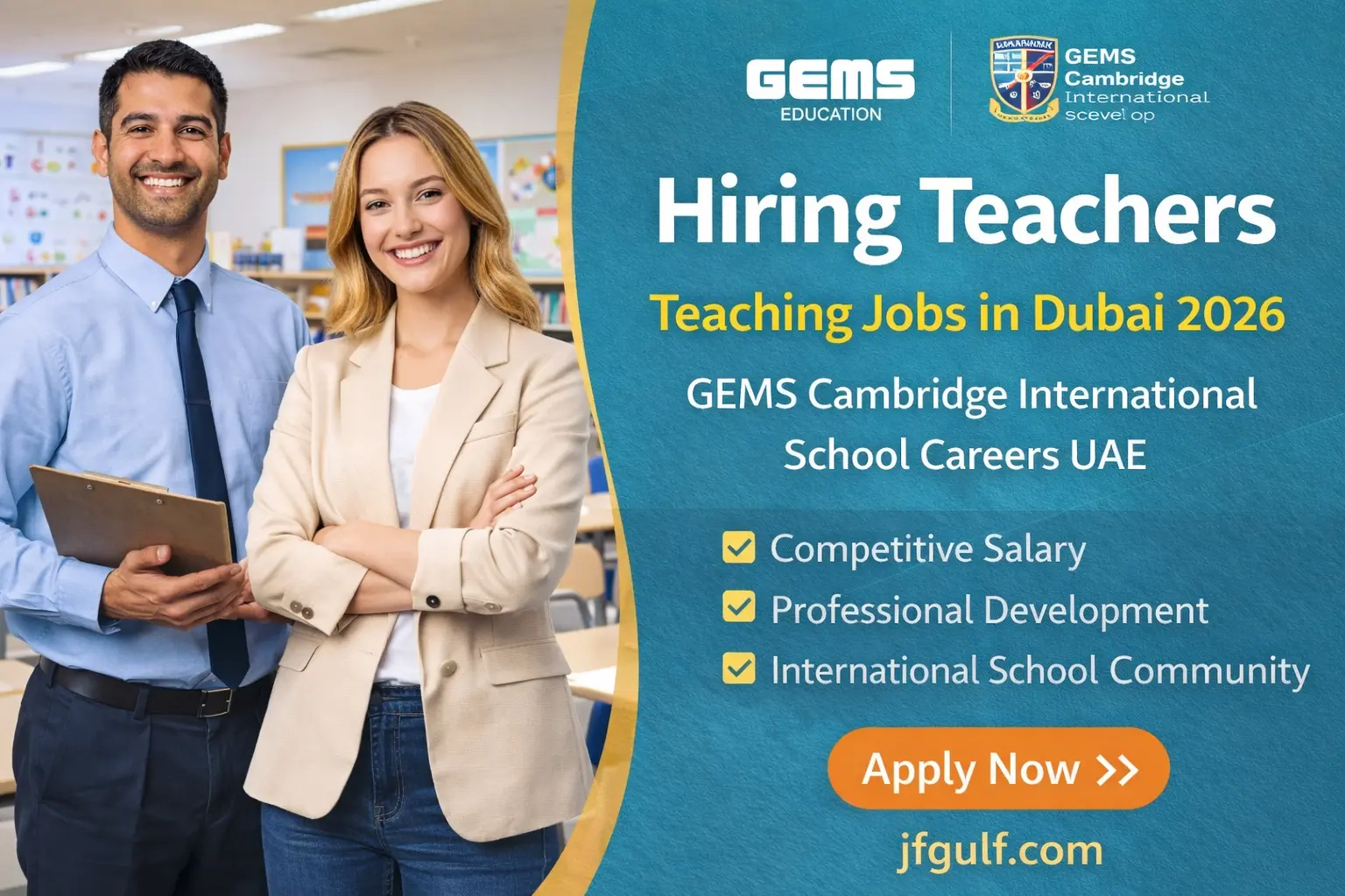teaching jobs in Dubai 2026 at GEMS Cambridge International School