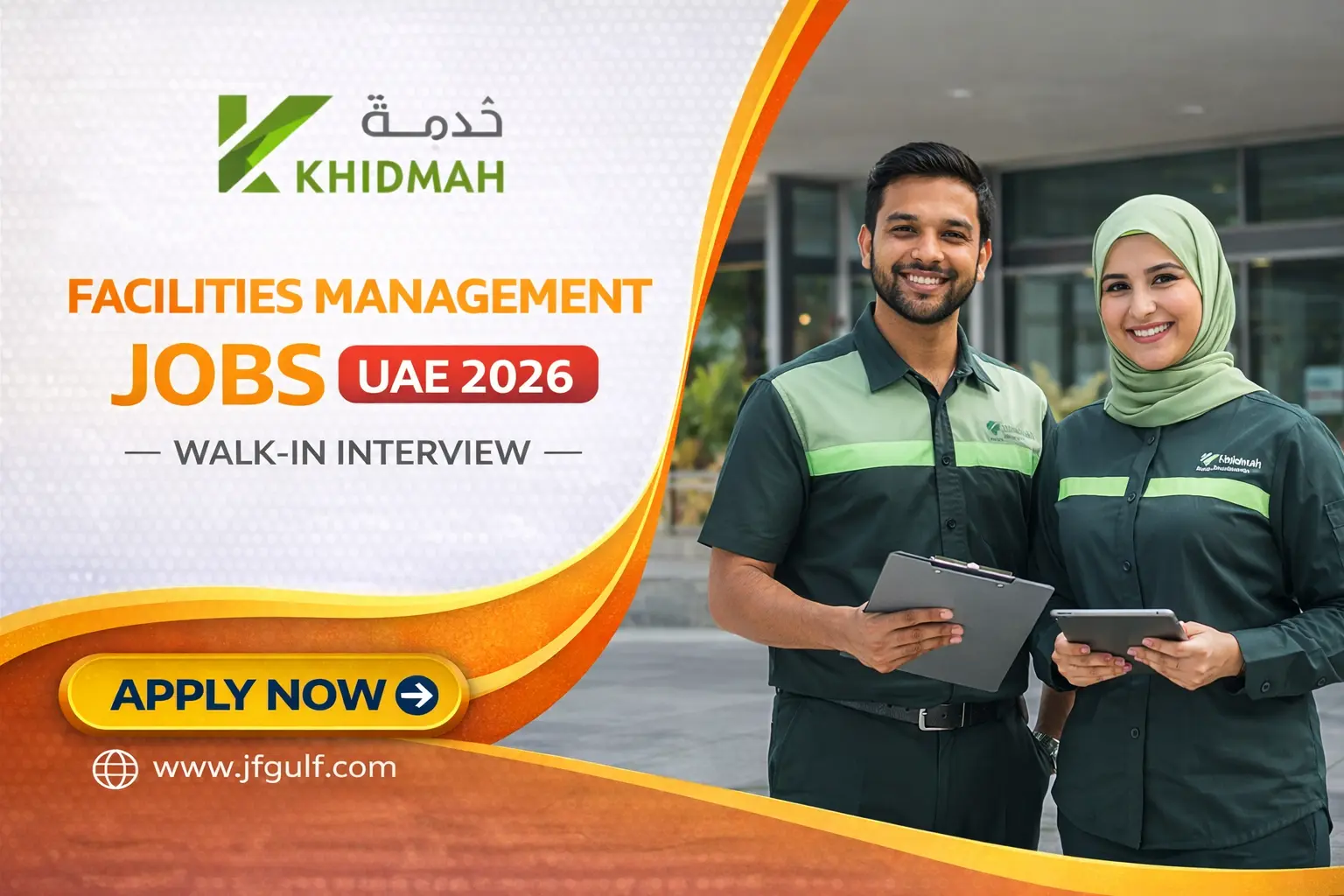 Facilities management jobs UAE 2026 Khidmah walk in interview Al Ain
