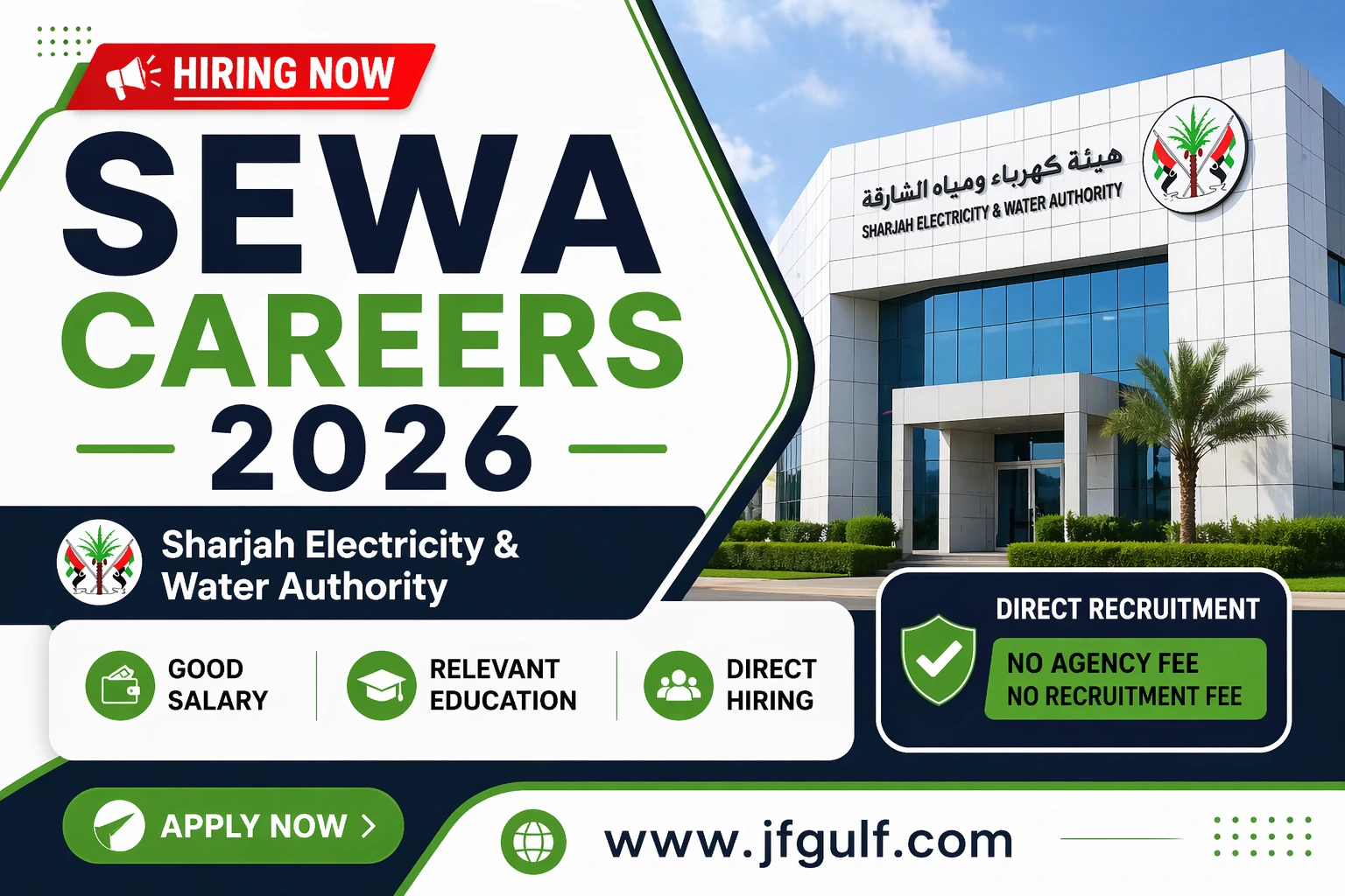 SEWA careers UAE 2026 Sharjah Electricity Water Authority jobs