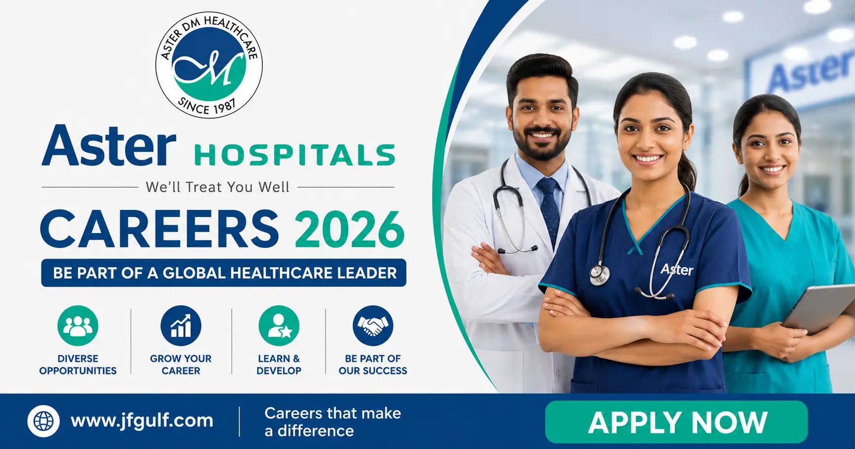 Aster Hospitals Careers UAE 2026 latest healthcare nursing and administration job vacancies across GCC