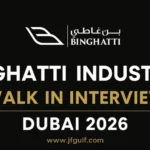 Binghatti Industries walk in interview Dubai 2026 for Cleaner jobs at Dubai Silicon Oasis
