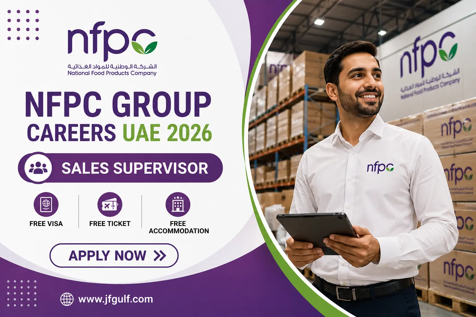 NFPC Group Careers UAE 2026 Sales Supervisor job vacancy in Dubai