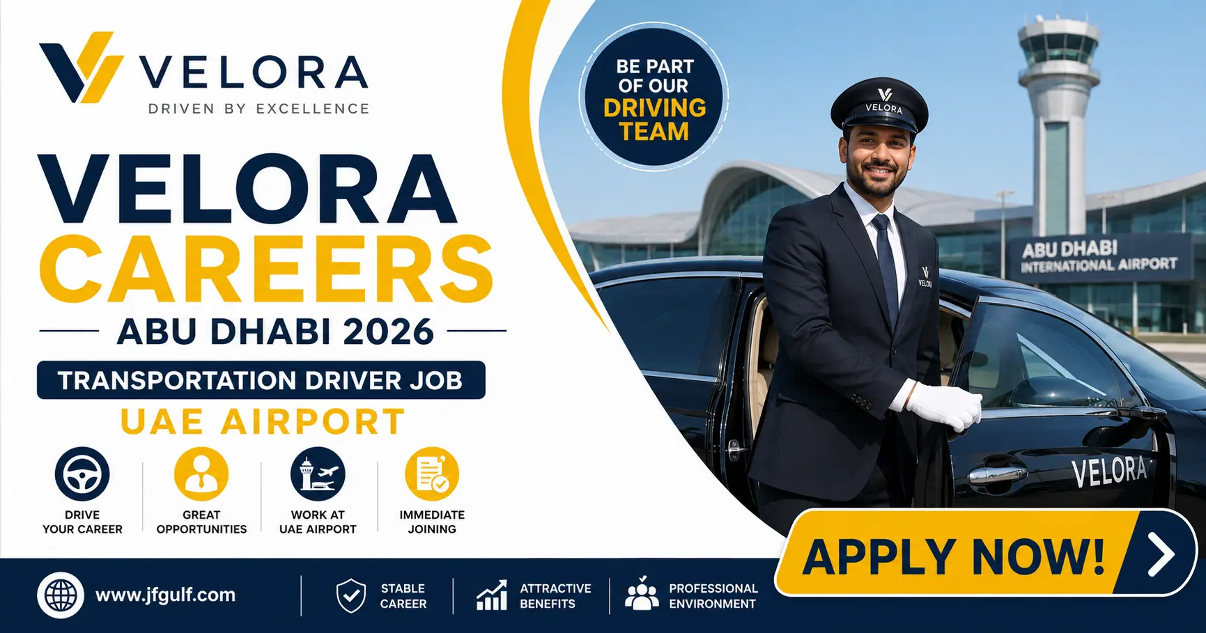Velora Careers Abu Dhabi 2026 Transportation Driver Job UAE Airport